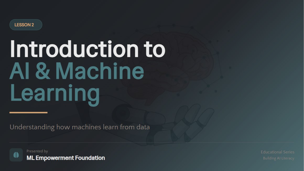 Introduction to AI & Machine Learning